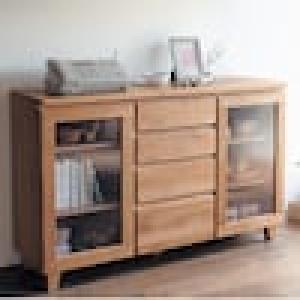 【4月28日までタイムセール】 アルダー材の質感がやさしい低ホルマリンキャビネットの商品写真