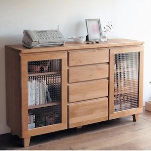 【4月28日までタイムセール】 アルダー材の質感がやさしい低ホルマリンキャビネットの商品写真