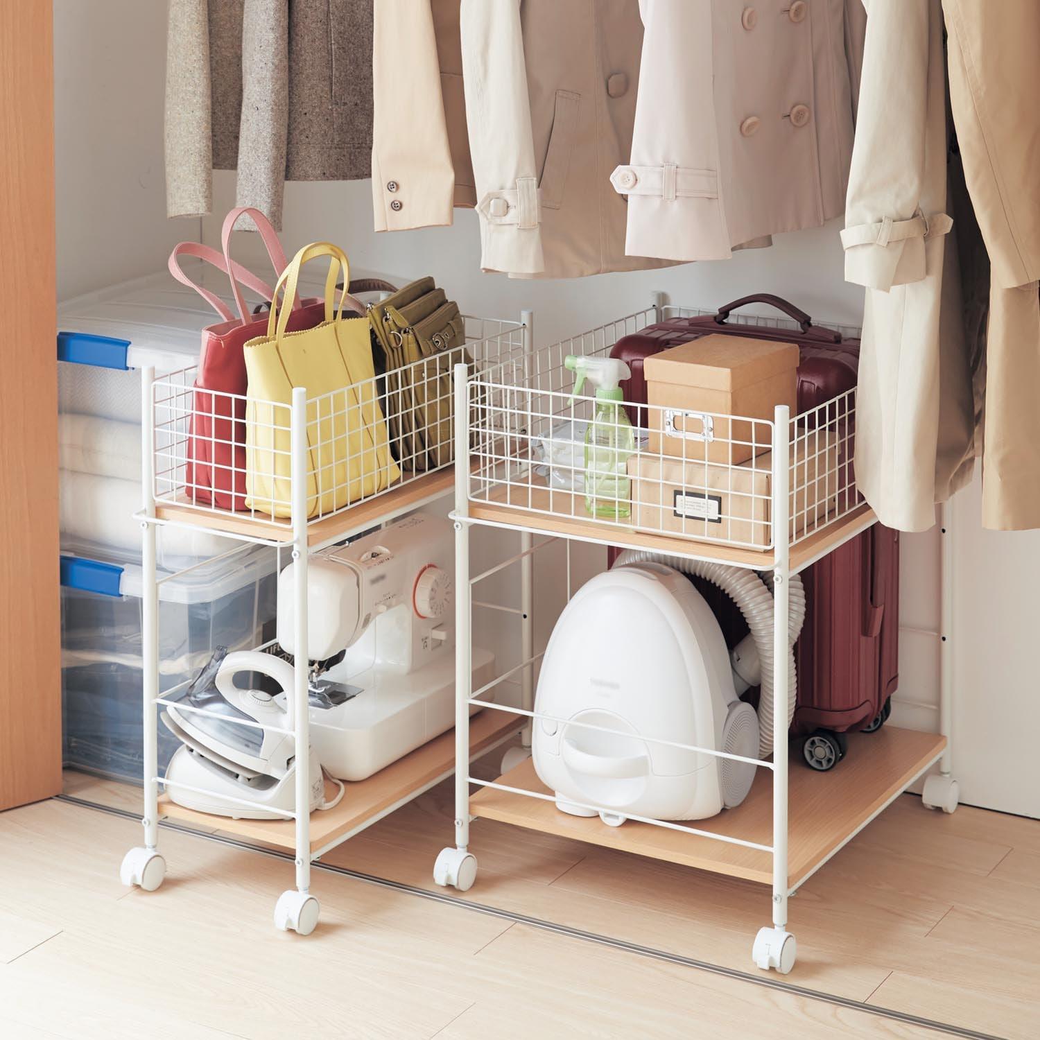 【4月27日までまとめ買いでお得】 サイズが選べるクローゼット・押入れ収納ワゴンの商品写真