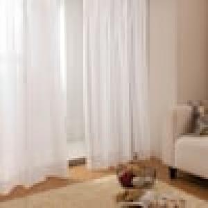 ミラー・UVカット・断熱薄地レースカーテン 【シンプルな無地】の商品写真
