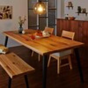 重厚感のある天然木オーク材のダイニングテーブル <4人用/6人用>の商品写真