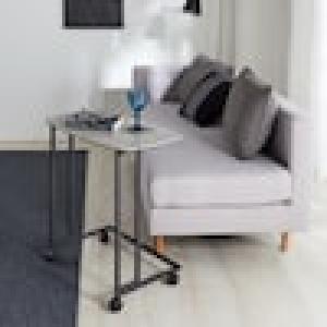 セラミック天板のキャスター付きサイトテーブル(長方形/正方形)の商品写真