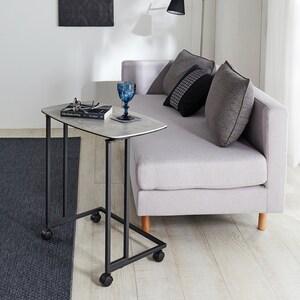セラミック天板のキャスター付きサイトテーブル(長方形/正方形)の商品写真
