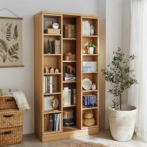 お部屋に馴染むカラーのスライド本棚・オープンラックの商品写真