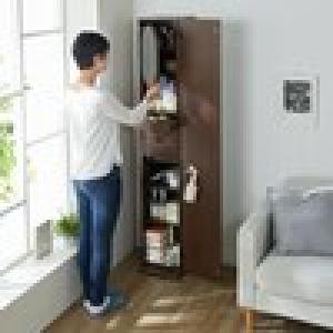 ミラー・コンセント付きスリムキャビネットの商品写真