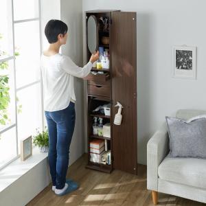 ミラー・コンセント付きスリムキャビネットの商品写真