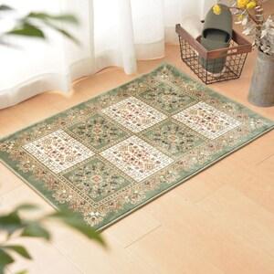 光沢あるレーヨンウィルトン玄関マットの商品写真