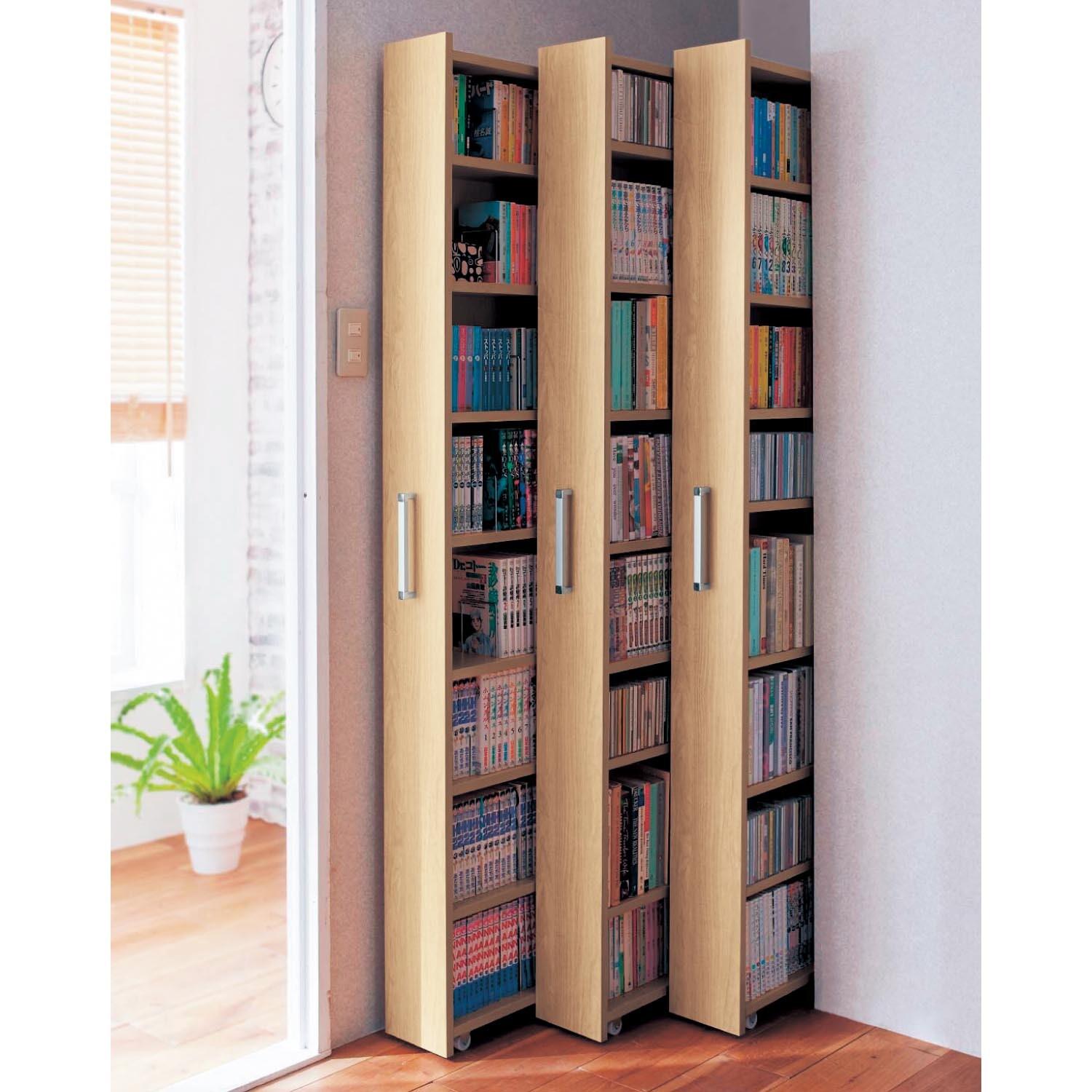 1cmピッチ棚板の隙間ブックワゴンの商品写真