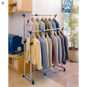 極太ハンガーラック <幅約80~130.5cm>の商品写真