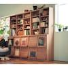 あたたかみのあるアルダー材のフラップ本棚の商品写真