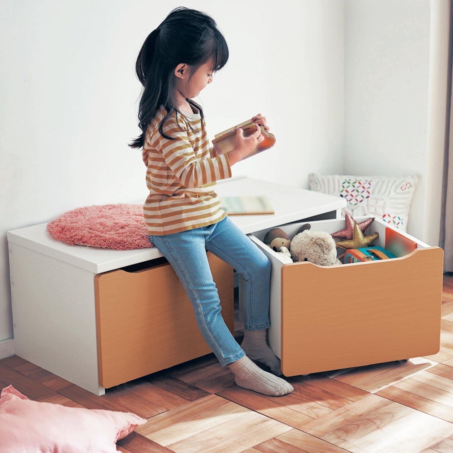 おもちゃ収納ベンチの商品写真