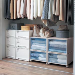 【4月27日までまとめ買いでお得】 クローゼット収納ユニットケース2個セット <奥行53cm>の商品写真