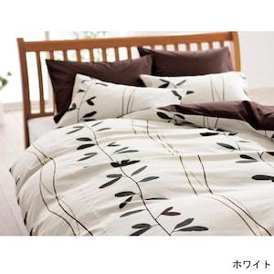 綿素材を使用したリーフ柄の掛け布団カバー/meeの商品写真