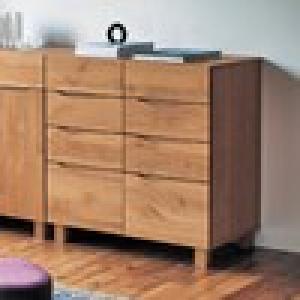 【4月28日までタイムセール】 あたたかみのあるアルダー材のリビングチェストの商品写真