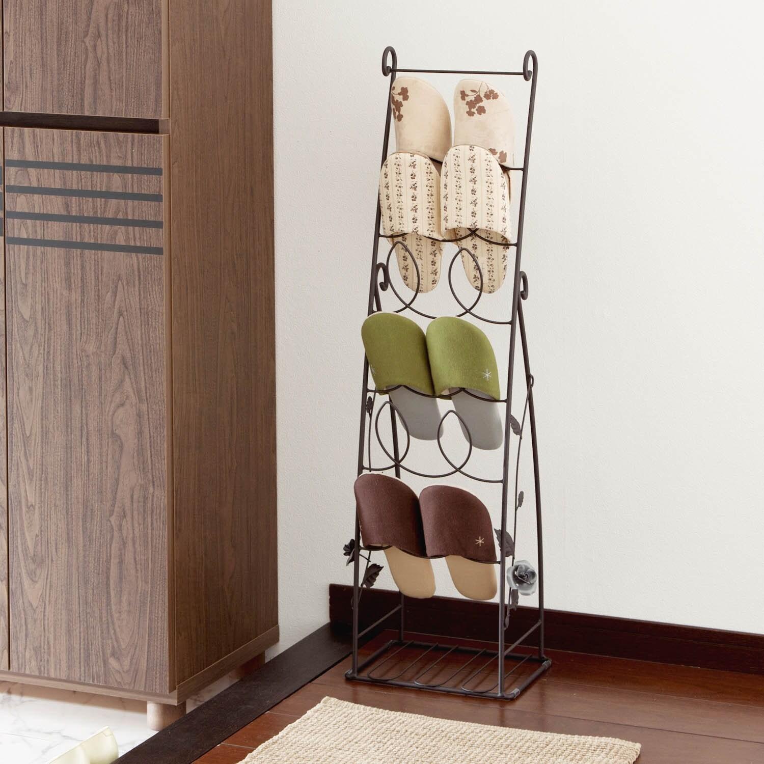 エレガントローズモチーフのスリッパラックの商品写真