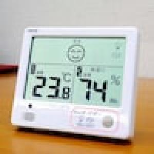 デジタル温度計&湿度計<約11.4×10cm>の商品写真
