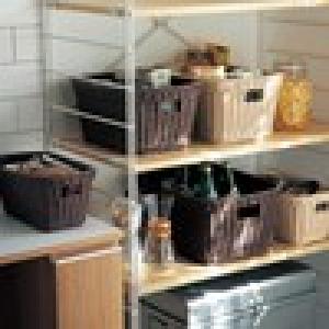 洗えるラタン調バスケットの商品写真