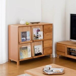 アルダー材のフラップキャビネットの商品写真