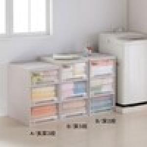 クローゼット収納3段ユニットケース<奥行53cm>の商品写真