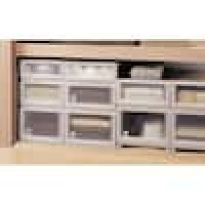 開閉スムーズな押入れ収納ユニットケース2個セット <奥行74cm>の商品写真