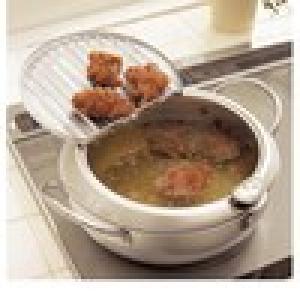 鉄 フタが油きりになる天ぷら鍋 <20/24cm> IH対応の商品写真