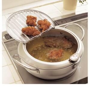 鉄 フタが油きりになる天ぷら鍋 <20/24cm> IH対応の商品写真