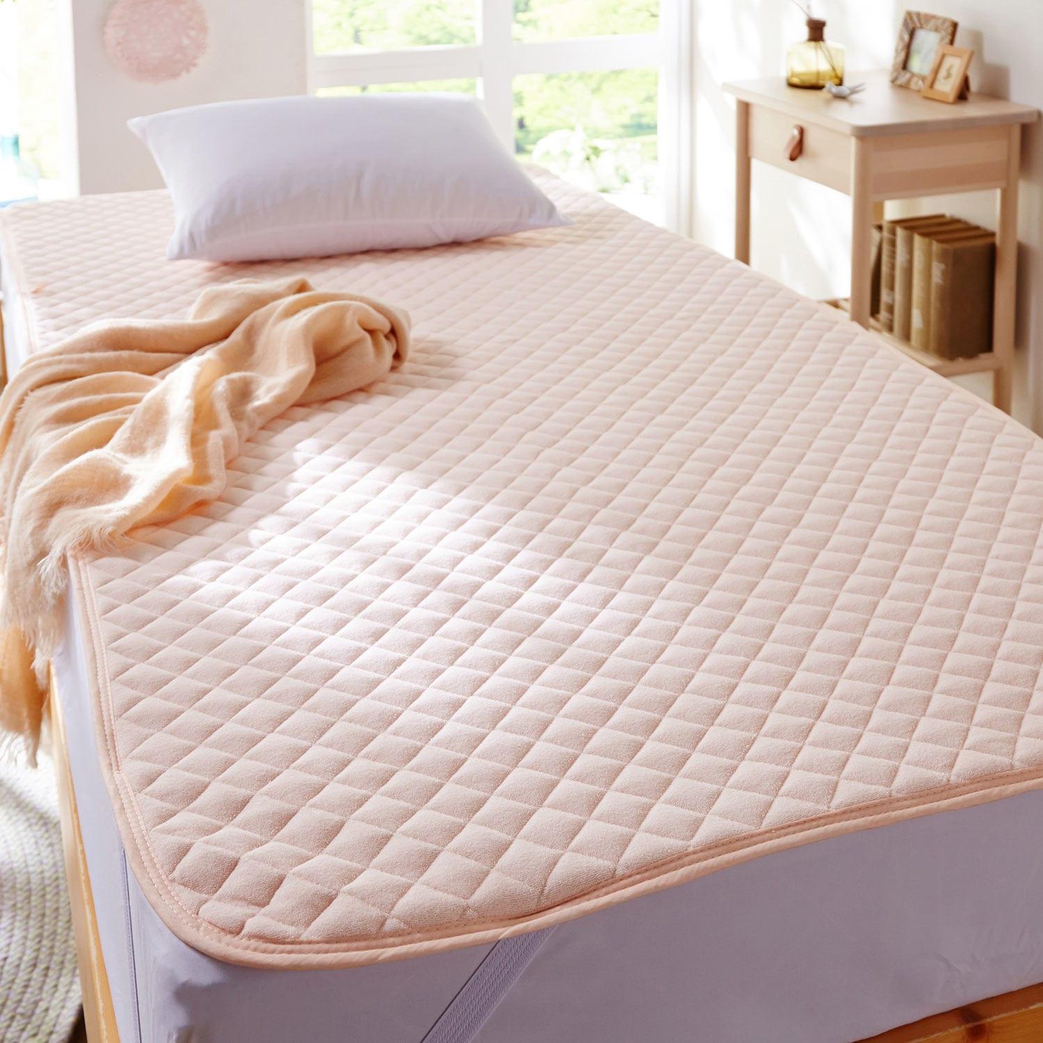 【おねしょ対策にも】 洗える綿素材を使用したパイルの防水敷きパッドの商品写真