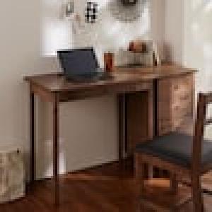 カバ材を使用した懐かしい風合いのパソコンデスクの商品写真