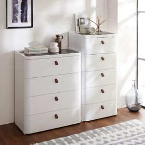 [日本製]本革取っ手が可愛いリビングでも使いやすいモダンチェストの商品写真