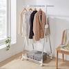 キャスター付き折り畳み式コンパクトハンガーラック 【幅と高さが伸縮できる】の商品写真