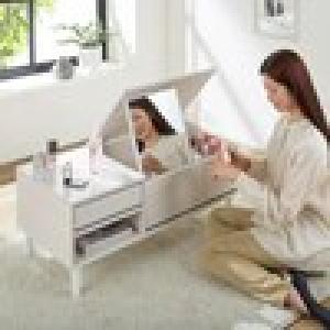 たっぷり収納のドレッサーにもなるリビングローテーブルの商品写真