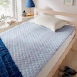 綿素材を使用したしじらの敷きパッドの商品写真