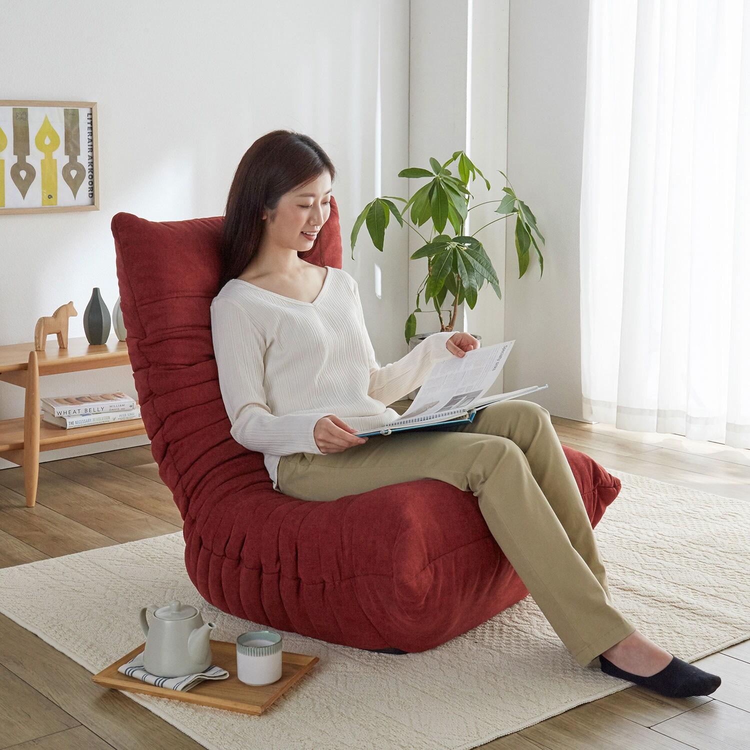 身体を預けてくつろげるリクライニングローソファー <1人掛け>の商品写真