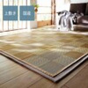 日本で育ったい草の市松柄カーペット・花ござ(裏なし)[日本製]の商品写真