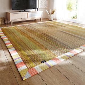 和木綿ヘムのすべりにくいい草ラグ[日本製]の商品写真