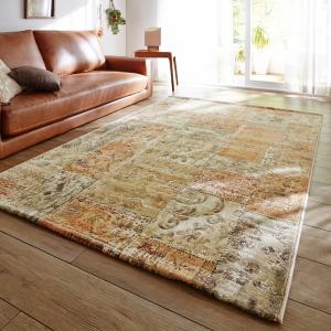 ベルギー製しっかり厚みのあるヴィンテージ風ウィルトン織りラグの商品写真