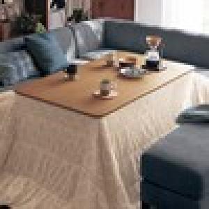 タモ材のダイニングこたつテーブルの商品写真