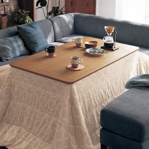 タモ材のダイニングこたつテーブルの商品写真