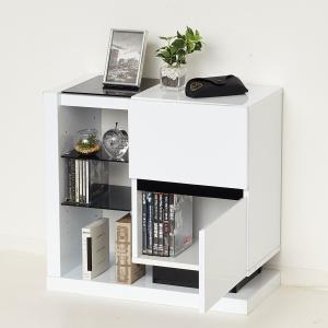 鏡面仕上げのモダンサイドキャビネットの商品写真