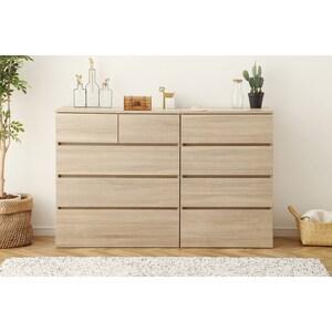 木目調コンパクト衣類収納チェストの商品写真