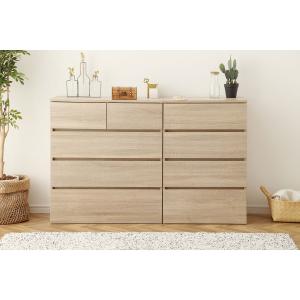 木目調コンパクト衣類収納チェストの商品写真