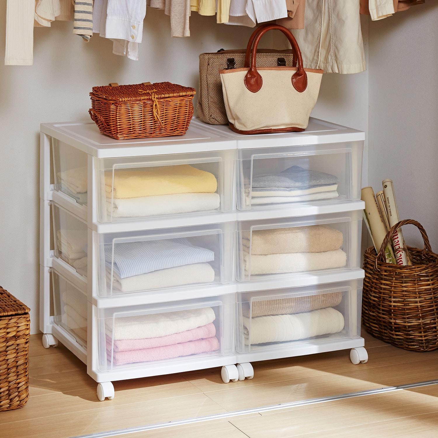 キャスター付きクローゼットチェスト2個セットの商品写真