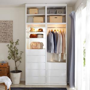 【高さ1cmピッチオーダー】 収納に応じて組み合わせを選べる魅せるワードローブ専用上置き[日本製]の商品写真