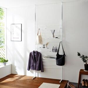 棚・フック付き 突っ張りラダーラック<幅60/幅90cm>の商品写真