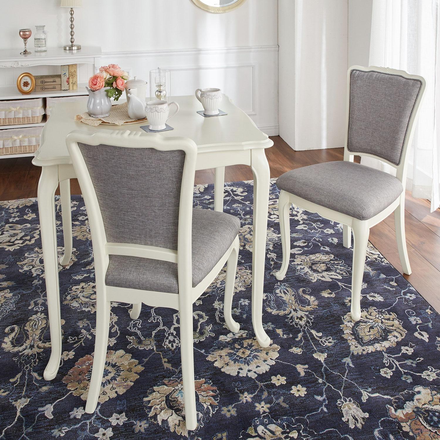 エレガントホワイトダイニングチェアの商品写真