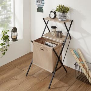 棚付きフォールディングマガジンラックの商品写真