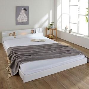 低くて安心!棚・照明付きローベッド(圧縮マットレス付き)の商品写真