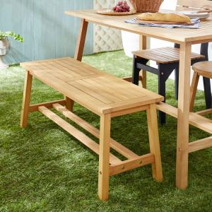 天然木のガーデンベンチの商品写真