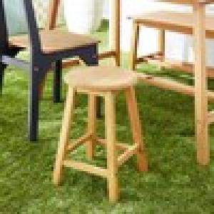 天然木のガーデンスツールの商品写真