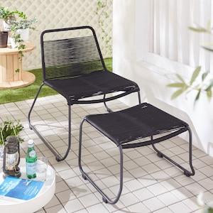 オットマン付きガーデンチェアの商品写真